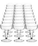 DecorRack 24 Cocktail Glasses - Stackable Stemmed Plastic Champagne Cups for Outdoor Parties, Weddings, and Picnics - Reusable, Shatterproof Disposable Wine Glasses (Pack of 24) - Buy Online on GoSupps.com
