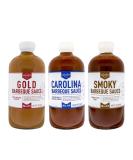 Lillie's Q BBQ Sauce Variety Pack - Gluten-Free Gourmet Set with Carolina, Gold, and Smoky BBQ Sauces (20-21 oz) | 3-Pack - Buy Online on GoSupps.com