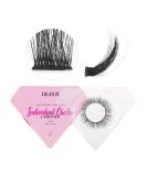 CALAILIS Cluster Lashes - DIY Individual Eyelash Extensions | 14mm Bonded Lash Clusters for At-Home Use - Buy Online on GoSupps.com