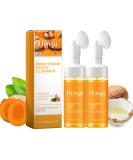 Turmeric Facial Cleanser & Foaming Wash for All Skin Types - 2 Pcs | International Shipping - Buy Online on GoSupps.com