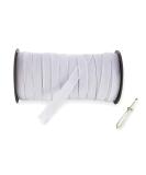 White Braided Elastic Cord 1/2 Inch - 40 Yards | Heavy Stretch Knit Spool | Bedspread Band - Buy Online on GoSupps.com