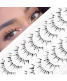 Emeda Manga Eyelashes - 10 Pairs Anime False Lashes for Cosplay | Transparent Band Japanese Manga Eyelashes (EM 03) - International Shipping Available - Buy Online on GoSupps.com