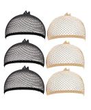 Jinlaili Wig Cap - Breathable Mesh Network for Unisex | Open End Elastic Wig Caps in 3 Skin Tones & Black | Perfect for Everyday & Carnival - Buy Online on GoSupps.com