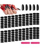 280 Black Nail Wraps Full Cover Decals with Nail Files - Cool Style for Girls & Women - Buy Online on GoSupps.com