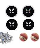4 Pairs Tooth Crystal Gems - Tartar Jewelry & Dental Decorations | International Shipping - Buy Online on GoSupps.com