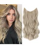 20 Ash Blonde Invisible Wire Hair Extensions - Adjustable Size Clip-in Hair Pieces for Women - Buy Online on GoSupps.com