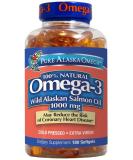 Pure Alaska Omega-3 Wild Alaskan Salmon Oil 1000mg Softgels 180-Count - Buy Online on GoSupps.com