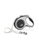 Flexi New Comfort Tape Grey & Black Medium 5m Retractable Dog Leash for 25kg/55lb Dogs - Buy Online on GoSupps.com
