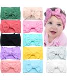 CELLOT 12 Colors Super Stretchy Soft Knot Baby Girl Headbands with Hair Bows Head Wrap For Newborn Baby Girls Infant Toddlers Kids - Buy Online on GoSupps.com