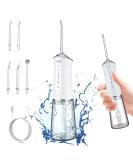 Portable Water Dental Flosser - Cordless Rechargeable Oral Irrigator for Travel | 40-140 PSI Teeth Cleaning IPX7 Waterproof (White - Buy Online on GoSupps.com