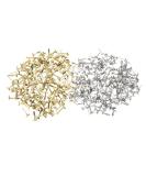 Sowaka Mini Brads: 50 Gold and Silver Round Metal Paper Fasteners for Art & Craft Projects - Buy Online on GoSupps.com
