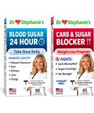 Pharmaganics Dr. Stephanie's Bundle Pack - 24 Hour Support and Carb & Sugar Blocker - Daily Supplement - Buy Online on GoSupps.com