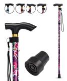 HATAF Walking Stick Folding Walking Sticks for Women Folding Walking Sticks for Men Mobility Aids walking stick rubber ends disability aids folding walking sticks for ladies Purple Flowers - Buy Online on GoSupps.com