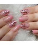 24 pieces of wrong nails short angular press on nails French pink shiny artificial nails nails to stick on with design reusably natural acrylic fingernails finger nails for women and girls - Buy Online on GoSupps.com