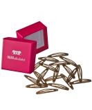 HAARallerliebst Oval Hair Clips (20 pcs) - Brown 6 cm | Includes Pink Storage Box - International Shipping Available - Buy Online on GoSupps.com
