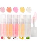 5Pcs Hydrating Lip Glow Oil Set for Long Lasting Nourishment and Plumping - Moisturizing, Non-sticky Lip Gloss Tinted for Lip Care - Buy Online on GoSupps.com