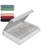 24/7 MEDICASE Danish Design Pill Box for 7 Days - Stylish Gray & White Organizer for Small Dosages | Ideal for Travel & Daily Use - Buy Online on GoSupps.com