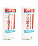 thinkbaby Sunscreen Stick White/Orange 0.64 Ounce (2 pack) 0.64 Ounce (Pack of 2) - Buy Online on GoSupps.com