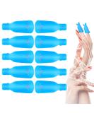 Hanyousheng Nail Clips - 10 Pcs Acrylic Nail Remover Caps for Soak Off - Nail Art Polish Wrap Cleaner Tool in Blue - Buy Online on GoSupps.com