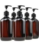 FOOCHY Empty Plastic Bottles with Pump Dispenser and 6pcs Labels Included Refillable Travel Containers for Hand sanitizer Shampoo Lotion etc - BPA/Paraben Free 500ml/17.6oz(6Pack)  - Buy Online on GoSupps.com