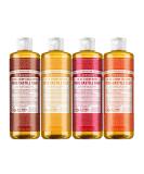 Dr. Bronner's Pure-Castile Liquid Soap Variety Pack - Eucalyptus Citrus Rose Tea Tree - 16oz 4-Pack - Organic Oils - Multipurpose Soap for Face, Body, Hair, Laundry, Pets, Dishes & More - Buy Online on GoSupps.com