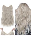 Silk-Co Adjustable Hair Extensions with Rubber Band | Long Corrugated Synthetic Hair with Clips | Blonde & Silver Gray 50cm for Women - Buy Online on GoSupps.com
