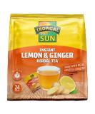 Tropical Sun Intant Lemon and Ginger Herbal Tea. Sweet Spicy & Refreshing! - 24 Sachets (Pack of 1) - Buy Online on GoSupps.com