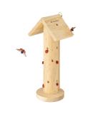 Navaris Wooden Ladybird Habitat - Hanging Ladybug House Shelter for Garden - Handcrafted Pinewood Insect Hotel for Bug Hibernation - Buy Online on GoSupps.com