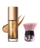 Glistening Bronze Body Shimmer Oil 40ml - Waterproof Illuminator for Face & Body with Makeup Brush - Moisturizing and Light-Reflecting Formula - Buy Online on GoSupps.com