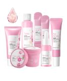 Skincare Gifts For Teenage Girls Cherry Blossom Skincare Sets Facial kit Pamper Sets For Women Gifts Skin Care Sets & Kits with Cleanser Face Serum Face Cream Toner Eye Cream Mask (7PCS Sakura) - Buy Online on GoSupps.com