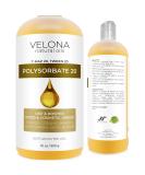 Velona Polysorbate 20 - 32 oz Solubilizer | Food & Cosmetic Grade | All Natural for Cooking, Skin Care, Bath Bombs | Fast Results - Buy Online on GoSupps.com