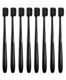 Patelai 8-Piece Extra Soft Bristles Toothbrush Set - Micro Nano Manual Toothbrush for Sensitive Teeth & Gums (Black) - Ideal for Adults - 20 000 Bristles for Ultimate Comfort - Buy Online on GoSupps.com