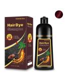 Dark Wine Red Hair Dye Shampoo for Women - 15 Min Semi-Permanent Burgundy - Organic 3IN1 Color (16.9FL OZ - Buy Online on GoSupps.com