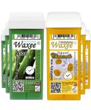 100ml roll-on wax Colophony free roller wax cartridge 3 x NATURAL CHAMOMILE + 3 x ALOE 100 ml (Pack of 6) - Buy Online on GoSupps.com