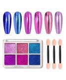 GZMAYUEN Solid Chrome Mirror Powder 6 Colors Metallic Chrome Nail Powder Solid Pigment Glitter Gold Silver Laser Gel Nail Chrome Powder 06 - Buy Online on GoSupps.com