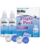 ReNu Multi-Purpose Travel Contact Lens Solution 2x 60ml Flight Pack Size - For Soft Lenses Gentle on Sensitive Eyes Clean Disinfect Rinse Lubricate and Store your Lenses Lens Case Included - Buy Online on GoSupps.com