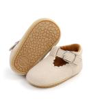 RVROVIC Baby Girl Princess Mary Jane Moccasins | Soft Sole Crib Shoes 12-18 Months | Toddler Dress Shoes (A1 Beige) - Buy Online on GoSupps.com
