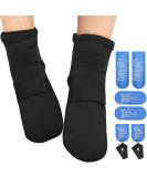 Foot Ankle Ice Pack Cooling Socks with 6 Reusable Gel Packs - Hot Cold Therapy for Pain Relief & Swelling - Plantar Fasciitis, Achilles Tendonitis, Sprains - Buy Online on GoSupps.com
