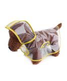 Shop Petcute Waterproof Dog Raincoat - Transparent PVC Hooded Design for Medium & Large Dogs - Breathable Button Closure - Yellow - Buy Online on GoSupps.com
