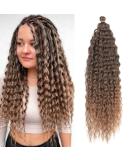Deep Twist Crochet Hair Bundles - 26 Inch Synthetic Kinky Curl Extensions - Ombre Waterwell Twist Braids T27# - 3 Packs for Stunning Hairstyles - Buy Online on GoSupps.com