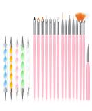 URAQT Nail Art Brushes Set 15pcs Acrylic Nail Brush Painting Pen and 5pcs Nail Dotting Tools Nail Pen Designer Nail Art Painting Kit for Diy & Professional Use 20pcs - Buy Online on GoSupps.com