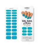MOYOU LONDON Semi Cured Gel Nail Wraps 20 Pcs Gel Nail Polish Strips for Salon-Quality Manicure Set with Nail File & Wooden Cuticle Stick (UV/LED Lamp Required) - Cool Pool - Buy Online on GoSupps.com