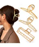 Mehayi 3 PCS Metal Large Hair Claw Clips for Thick Heavy Hair, Big Non-Slip Hair Catch Barrette Jaw Clamp, Strong Hold Claw Barrettes for Long Hair, Fashion Hair Styling Accessories for Women Girls Type A - Buy Online on GoSupps.com