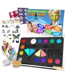 Desire Deluxe Face Paint Kit Palette  Kids & Adult Washable Halloween Make Up Party Set Toy Include Body Brush, Glitter, Stencil, Tattoo  Great Gift for Christmas & Birthday - Buy Online on GoSupps.com
