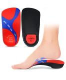 Buy 3/4 Plantar Fasciitis Orthopedic Shoe Inserts for Flat Feet & Heel Spur | Pain Relief Insoles for Men & Women (EU42-45) - Red - Buy Online on GoSupps.com