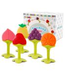 NASHRIO Baby Teething Toys Pack of 5 - BPA Free Silicone Teethers for Newborns - Natural, Organic, and Freezer Safe - Perfect Baby Shower Gift - Buy Online on GoSupps.com
