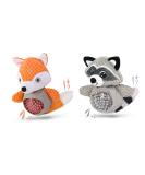 Buy Wookiwuki Fox & Raccoon Dog Toys for Small Dogs - Durable Cotton Squeaky Toys for Training & Fun - 2-Pack - Buy Online on GoSupps.com
