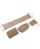 Bath Shower Scrubber Set - Exfoliating Jute Back Scrubber & Sponge for Men & Women | Best Body Scrubber Kit - Buy Online on GoSupps.com