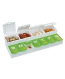 EZY DOSE Weekly Pill Case - 7-Day Medicine Planner & Vitamin Organizer | BPA Free Custom Lids for Easy Labeling International Shipping Available - Buy Online on GoSupps.com