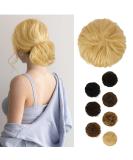 BARSDAR 100% Real Hair Tie & Extensions - Curved Messy Updos 32g Light Blonde Hair Part for Women & Girls - Buy Online on GoSupps.com